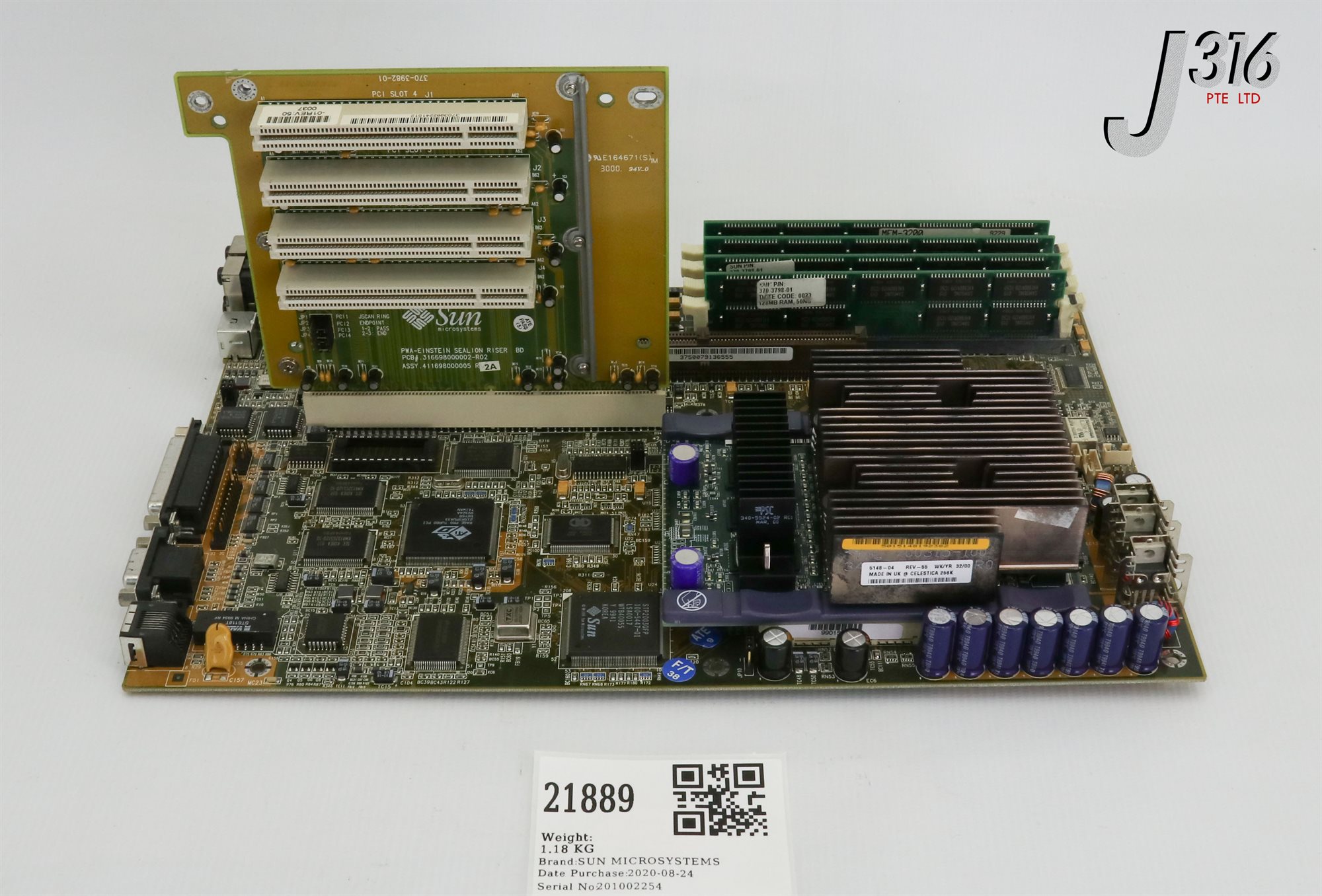 21889 SUN MICROSYSS PCB MOTHERBD 370-3798-01 W/ PWA-EINSTEIN